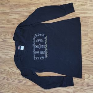 Harley shirt scoop neck sequin
